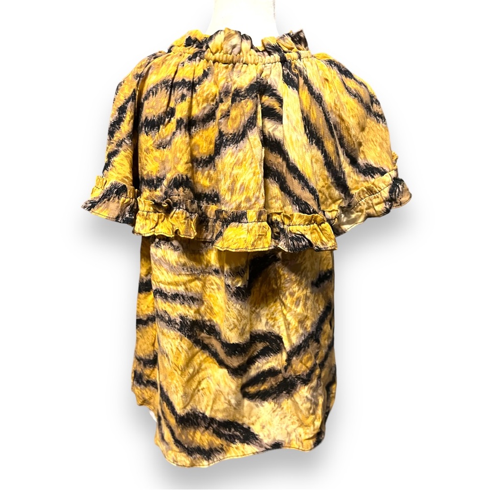 Hoffmann Copenhagen Tabitha Blouse Golden Hour Animal Print Size 34 - Picture 3 of 15